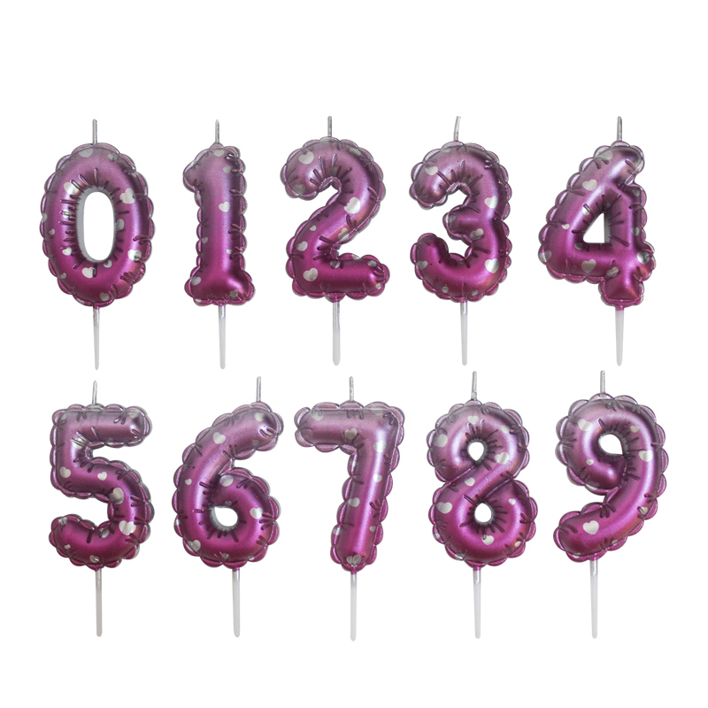 Ballongformade lila gradient kärlek digitala ljus